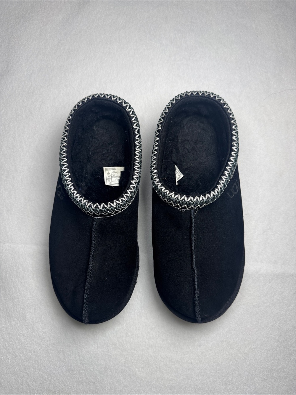 Tasman II UGG Women’s Black Suede Lined Slip-On Slippers US 9 EU 40 MPN 5950 - Picture 2 of 5